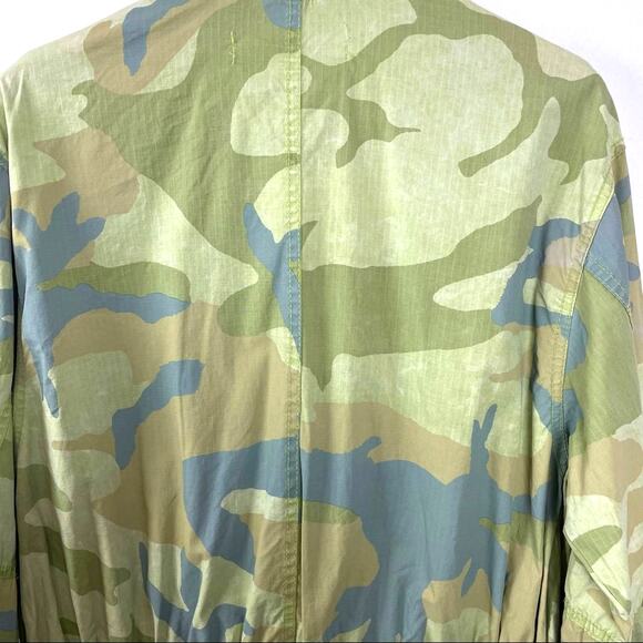 Free People | Camo Military Jacket Green Gray Camoflauge - Picture 7 of 13